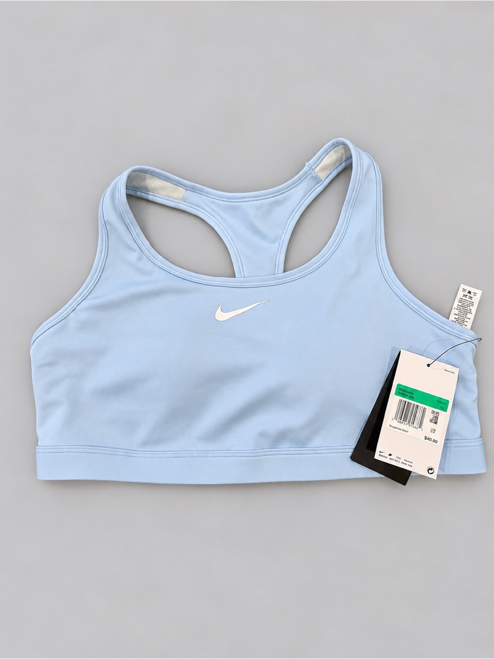 Nike Women’s Sports Bra XL Light Blue Racerback Training NWT DX6821-440